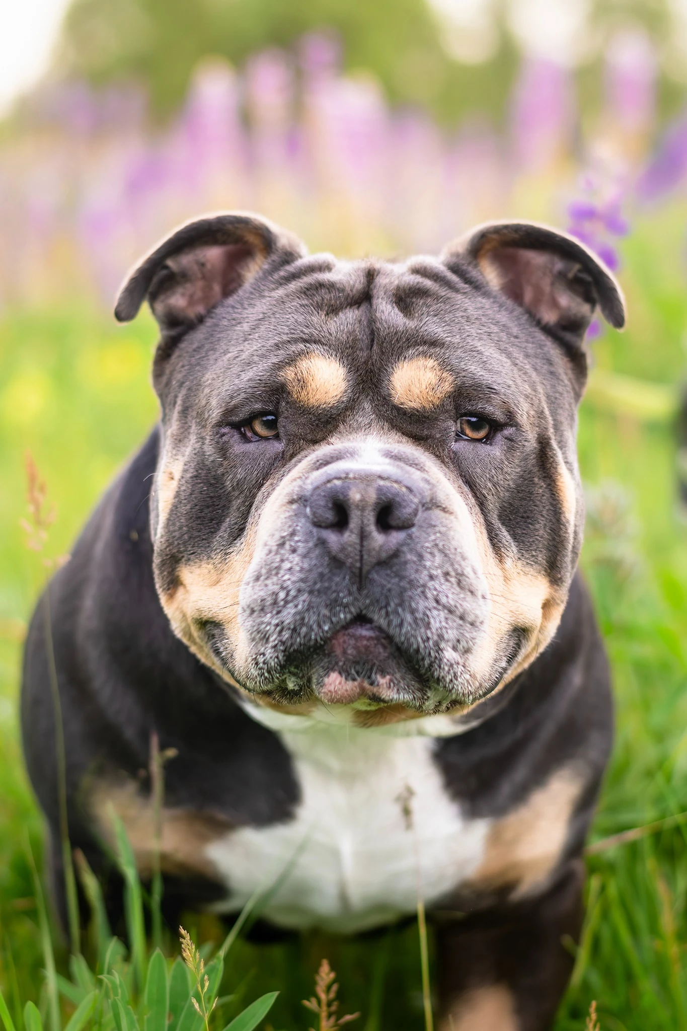 Amstaffy bawią się wspólnie
