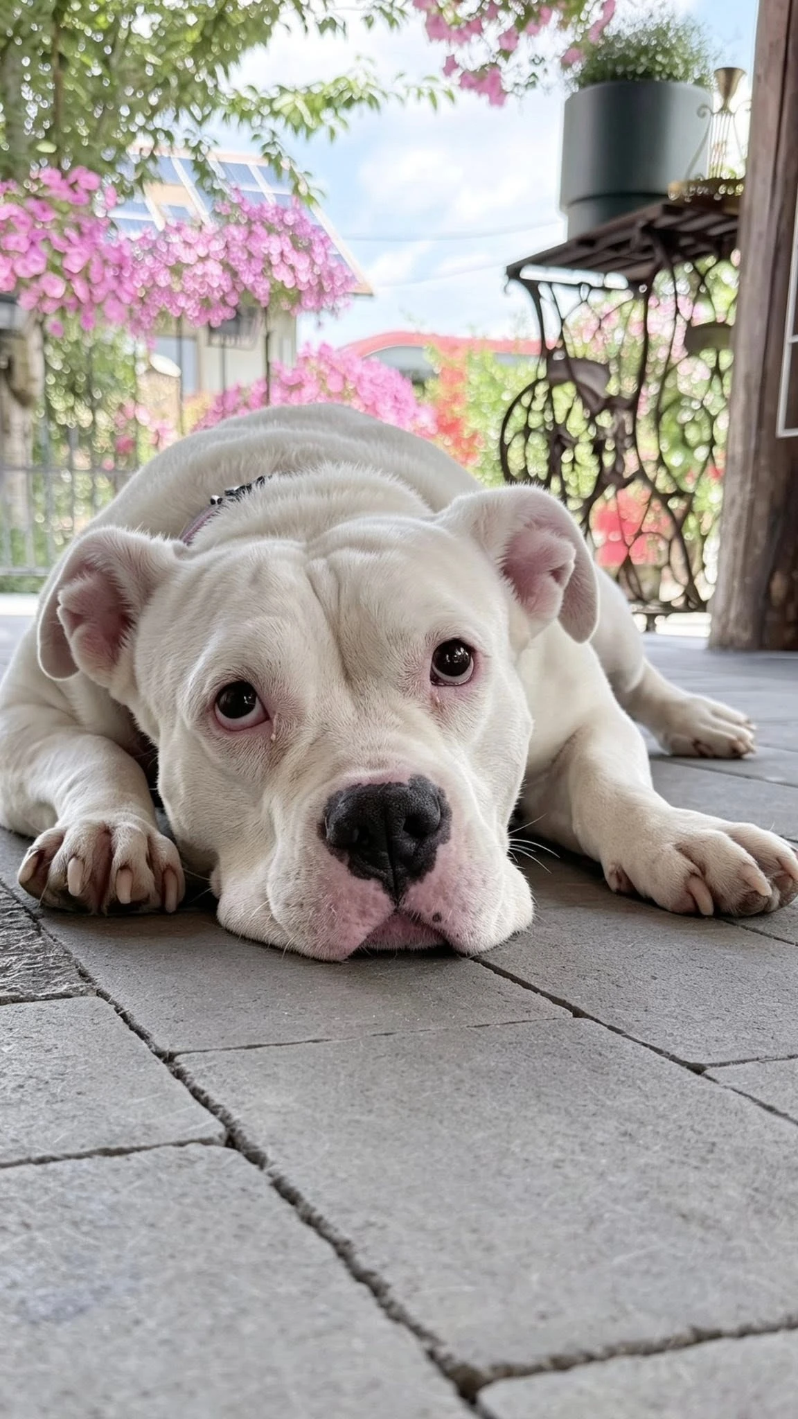 Amstaffy bawią się wspólnie